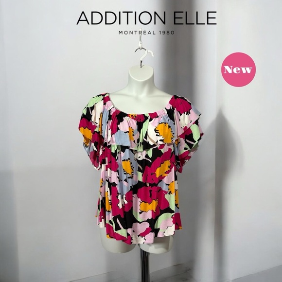 Addition Elle Tops - NWOT, Addition Elle, Vibrant Plus Size Floral Blouse, 3X, Multicolor